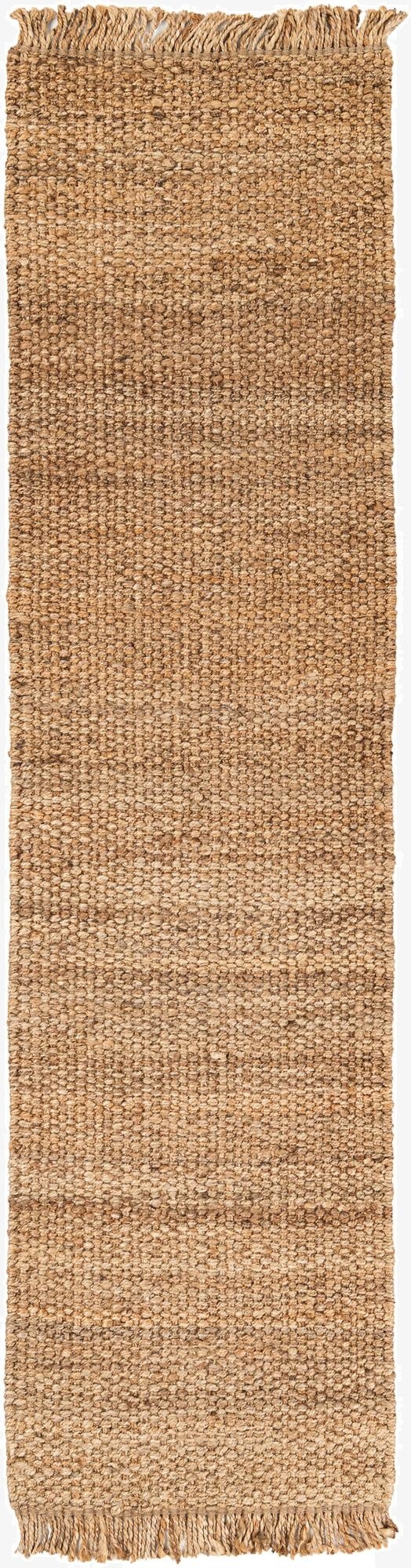  2' 7 x 10'  Hand Woven Chunky Jute Runner Rug