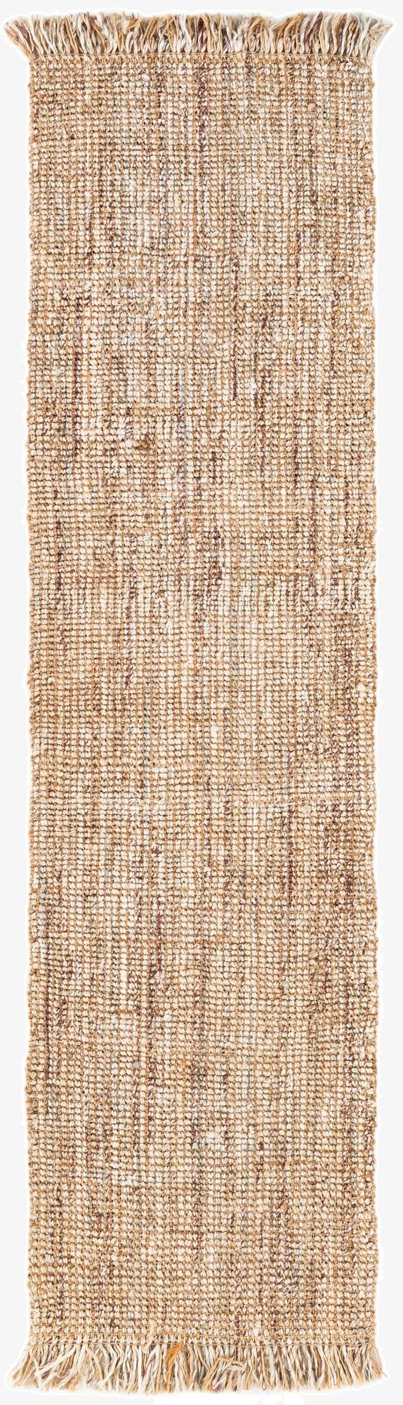  2' 7 x 10'  Hand Woven Chunky Jute Runner Rug