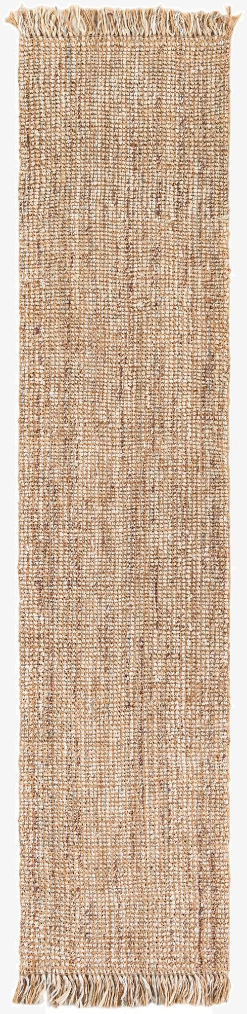  2' 7 x 12'  Hand Woven Chunky Jute Runner Rug