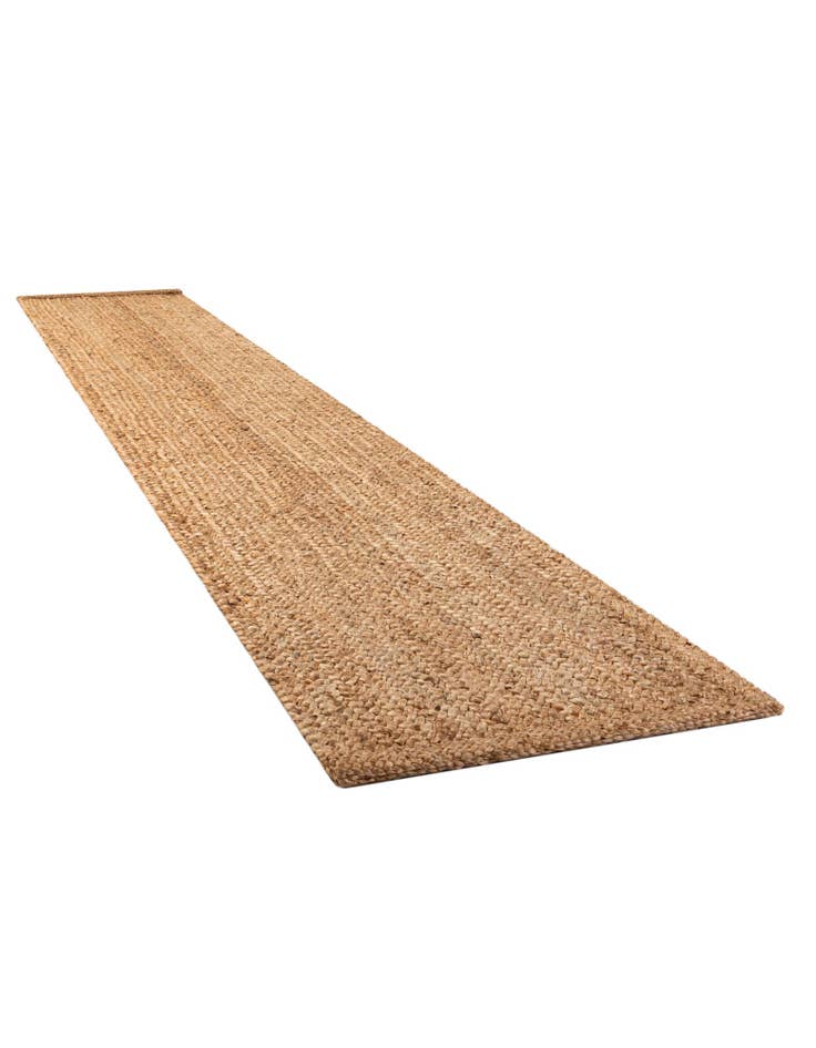 Detail image of  2' 7 x 16' 5  Hand Heirloom Braided Jute Runner Rug