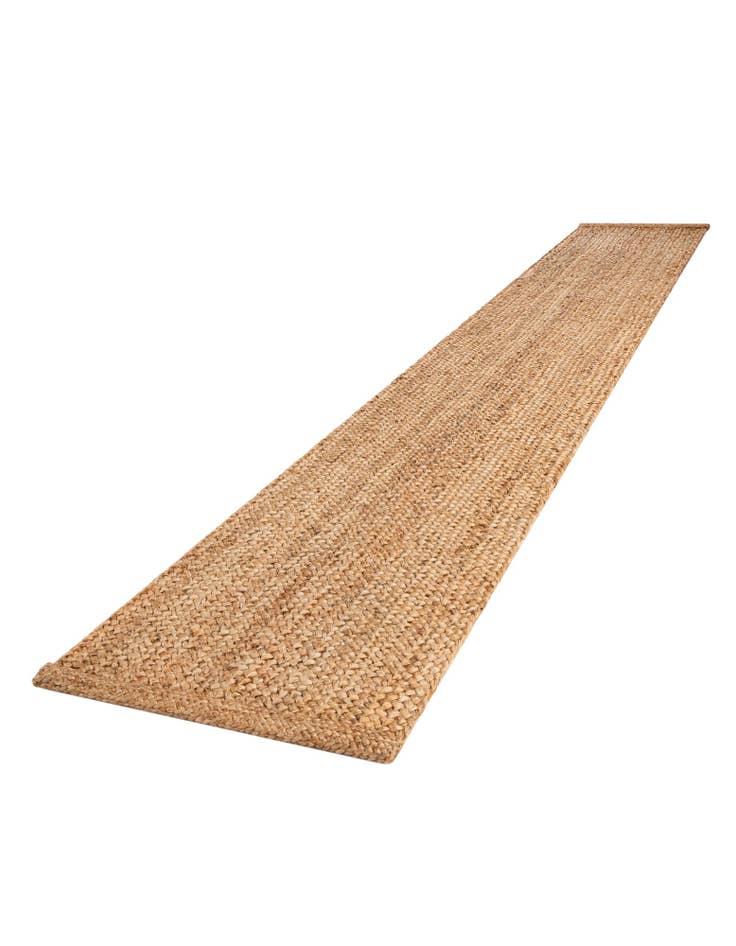 Detail image of  2' 7 x 16' 5  Hand Heirloom Braided Jute Runner Rug