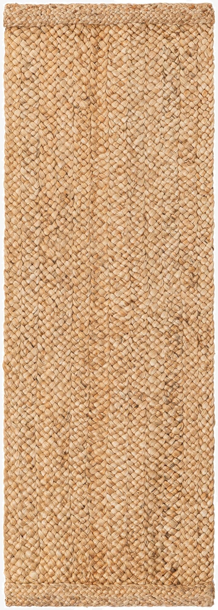  2' x 6' 1  Hand Heirloom Braided Jute Runner Rug