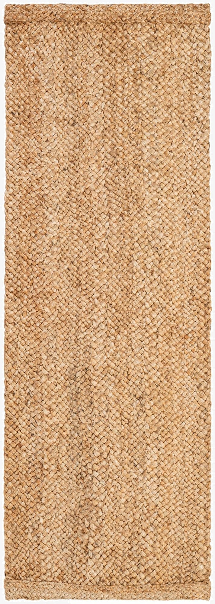  2' 7 x 8'  Hand Heirloom Braided Jute Runner Rug