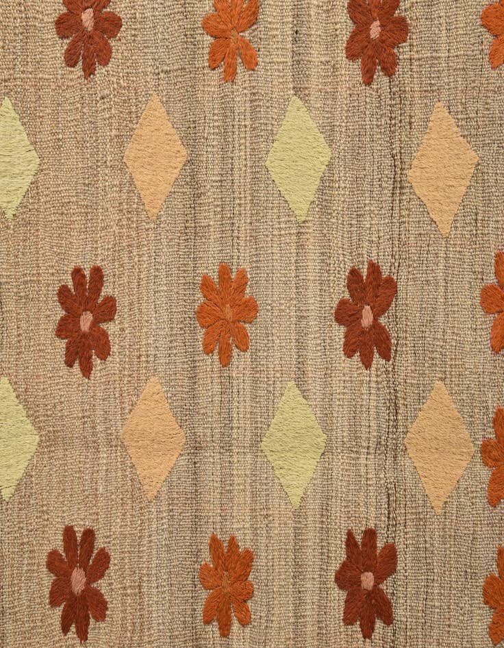 Detail image of  3' x 10' 4  Hand Woven Kilim Modern Wool Runner Rug