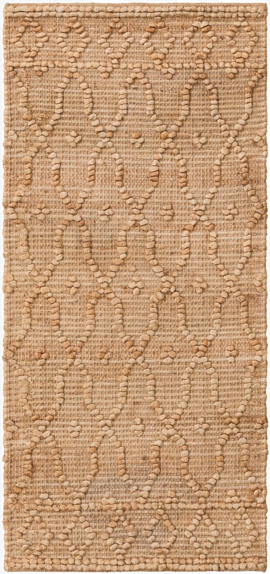  2' x 4' 1  Hand Woven Larsa Jute Runner Rug