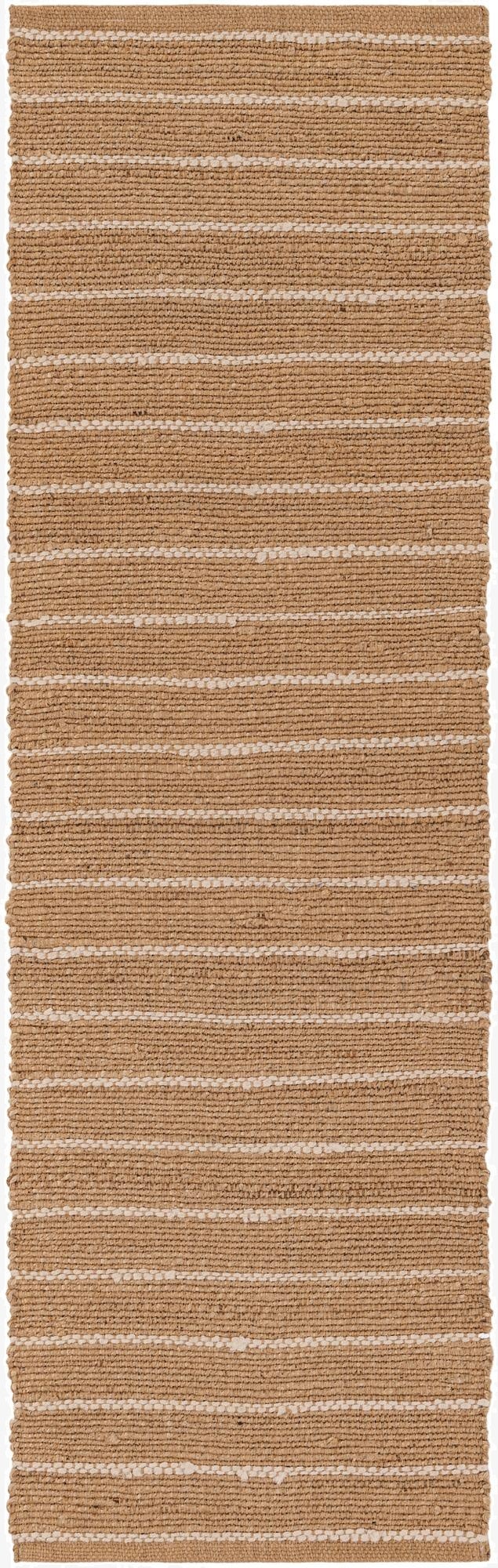  2' 7 x 8'  Hand Braided Laurel Handwoven Jute Runner Rug