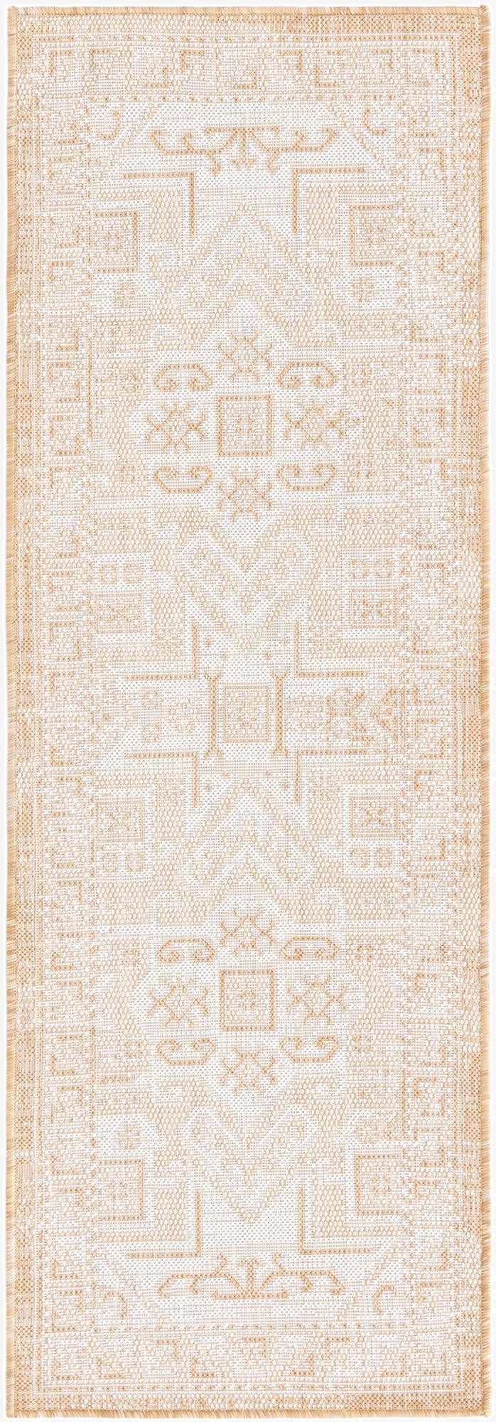  2' x 6'  Washable Aztec Indoor / Outdoor Runner Rug