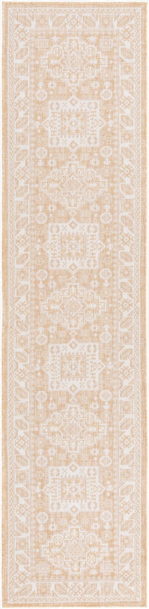  2' 7 x 12'  Washable Aztec Indoor / Outdoor Runner Rug