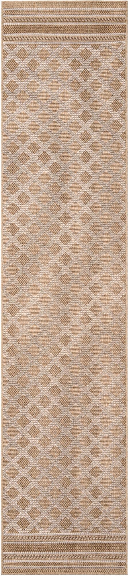  2' 7 x 12'  Washable Lattice Indoor / Outdoor Runner Rug