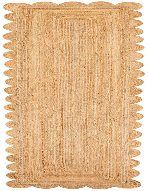 Primary image  3' 3 x 14' 1  Hand Woven Scallop Braided Jute Runner Rug