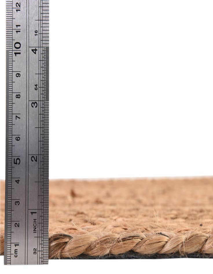 Detail image of  7' 10 x 7' 10  Hand Braided Jute Luxe Square Rug