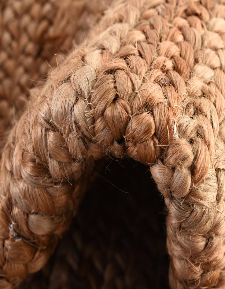 Detail image of  7' 10 x 7' 10  Hand Braided Jute Luxe Square Rug