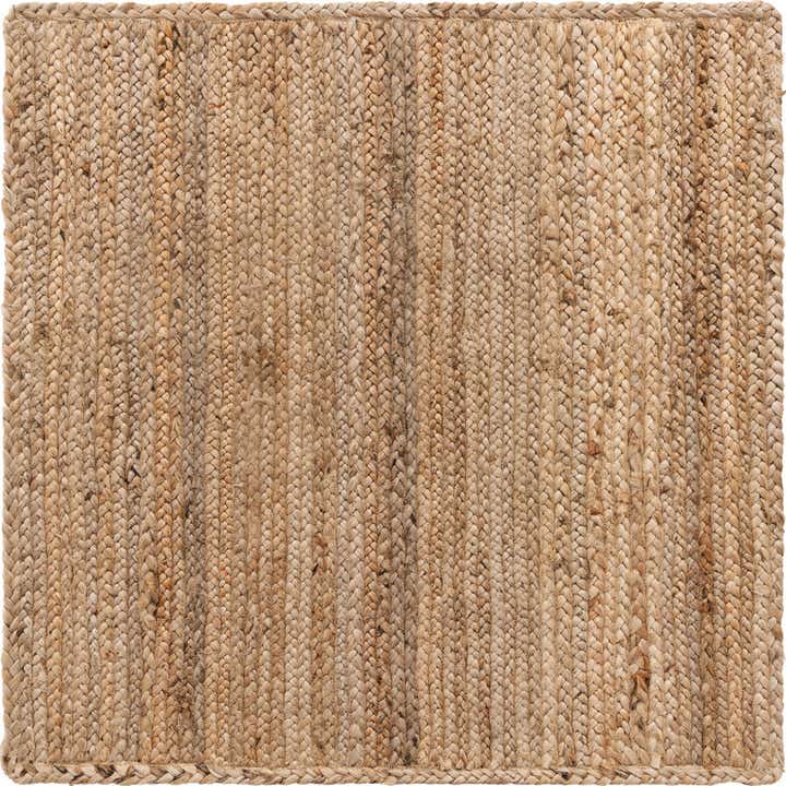 Natural 3' 3 x 3' 3 Hand Braided Jute Square Rug | Rugs.com