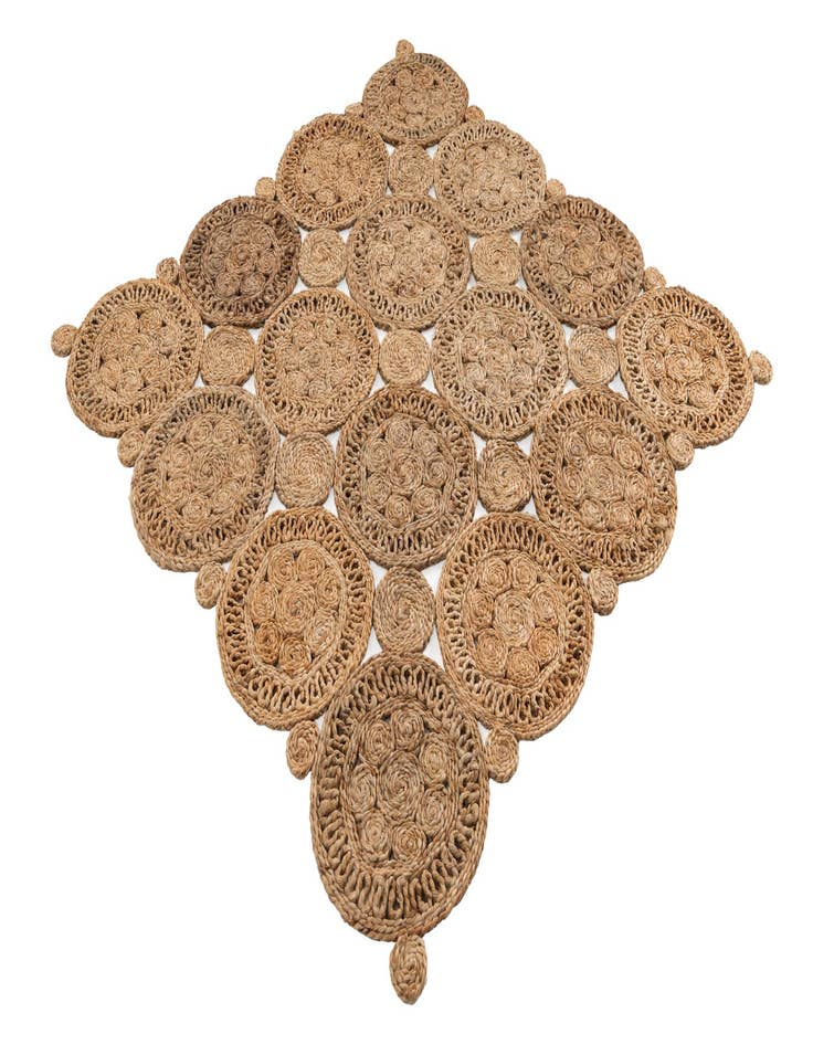 Detail image of  4' 1 x 4' 1  Hand Braided Jute Square Rug