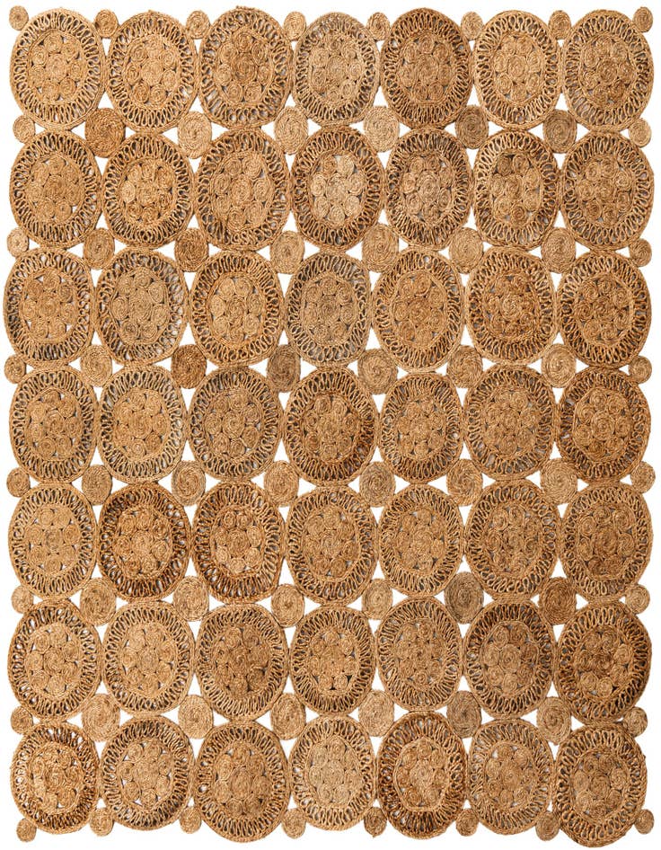 Detail image of  7' 10 x 7' 10  Hand Braided Jute Square Rug