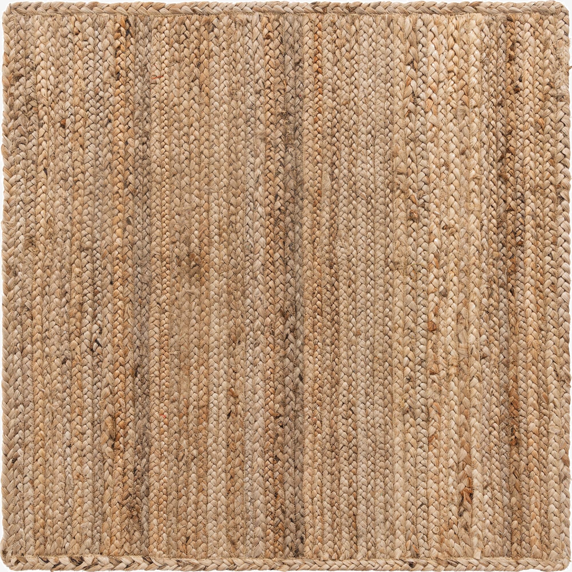 Primary image  3' 3 x 3' 3  Hand Braided Jute Square Rug
