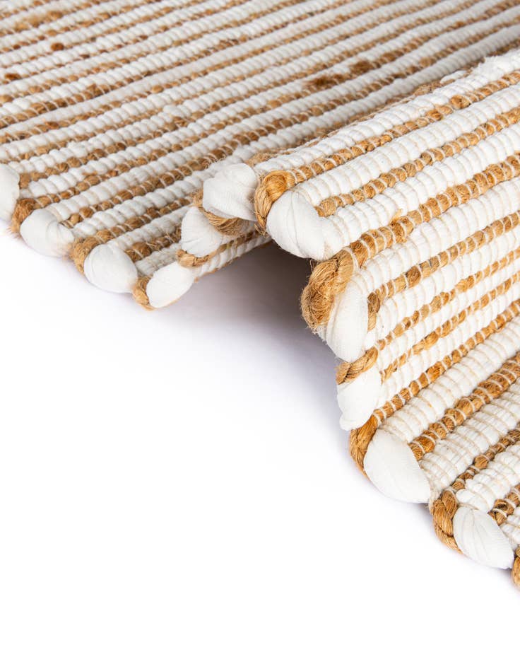 Detail image of  10' x 10'  Hand Woven Chindi Jute Square Rug