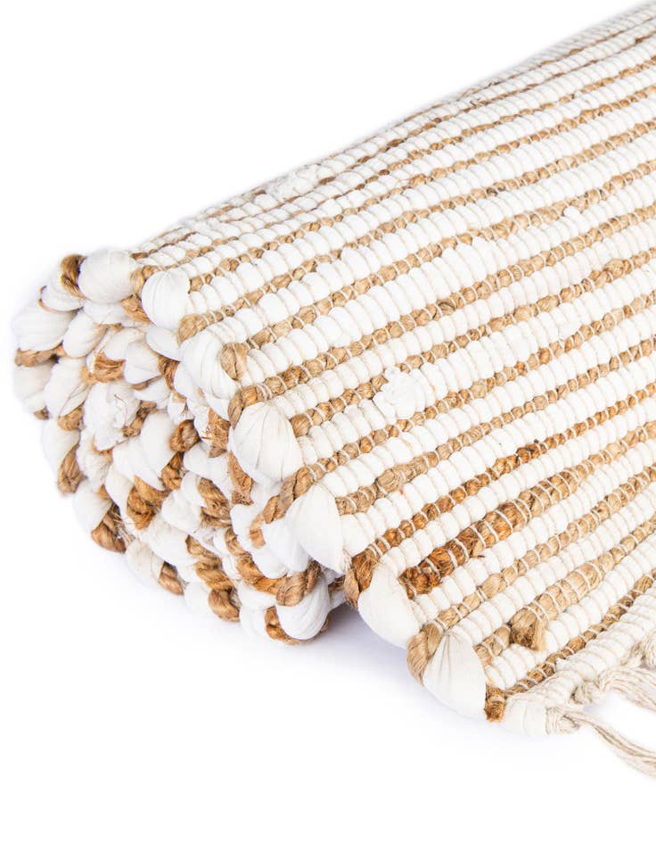 Detail image of  10' x 10'  Hand Woven Chindi Jute Square Rug