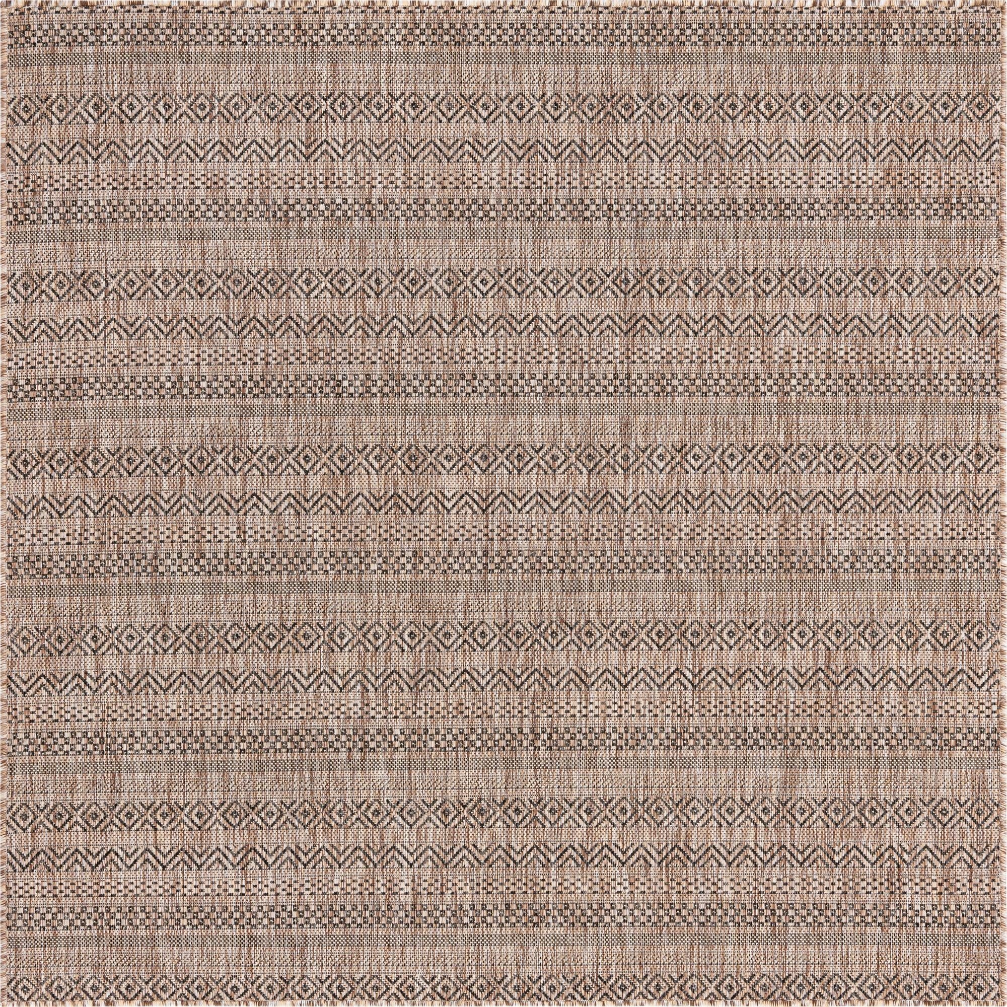  5' 3 x 5' 3  Washable Ribbon Indoor / Outdoor Square Rug