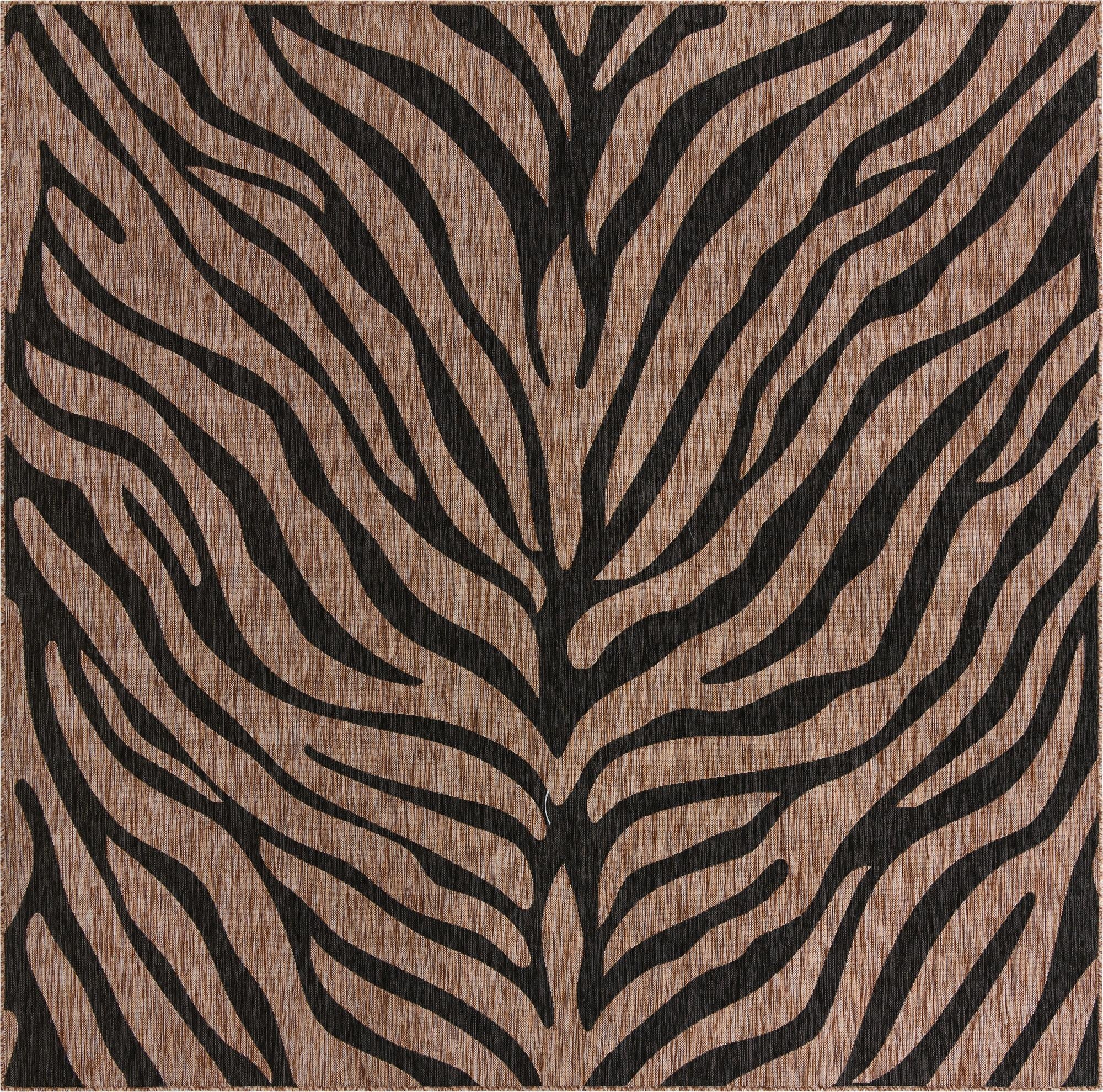  10' x 10'  Washable Safari Indoor / Outdoor Square Rug
