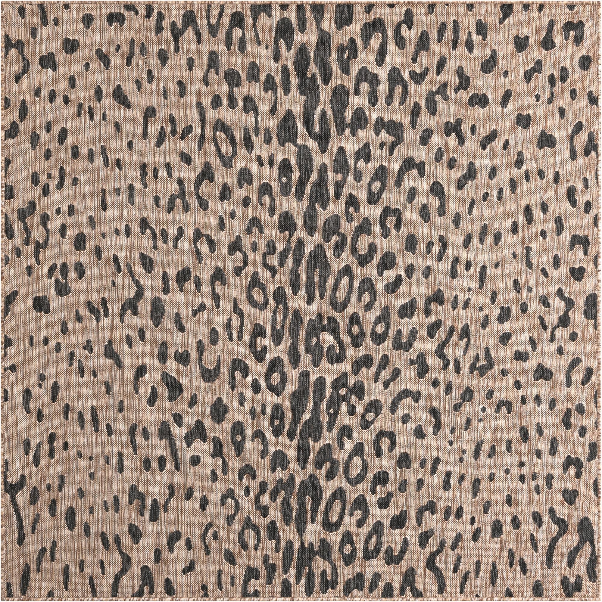  6' x 6'  Washable Safari Indoor / Outdoor Square Rug