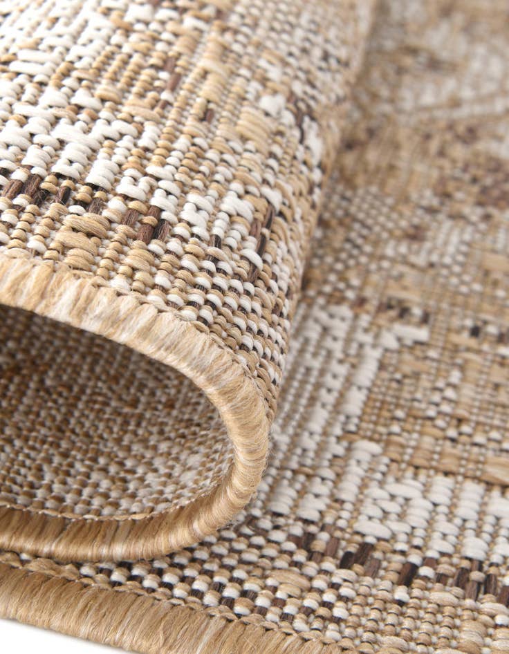 Detail image of  13' x 13'  Washable Traditional Indoor / Outdoor Square Rug