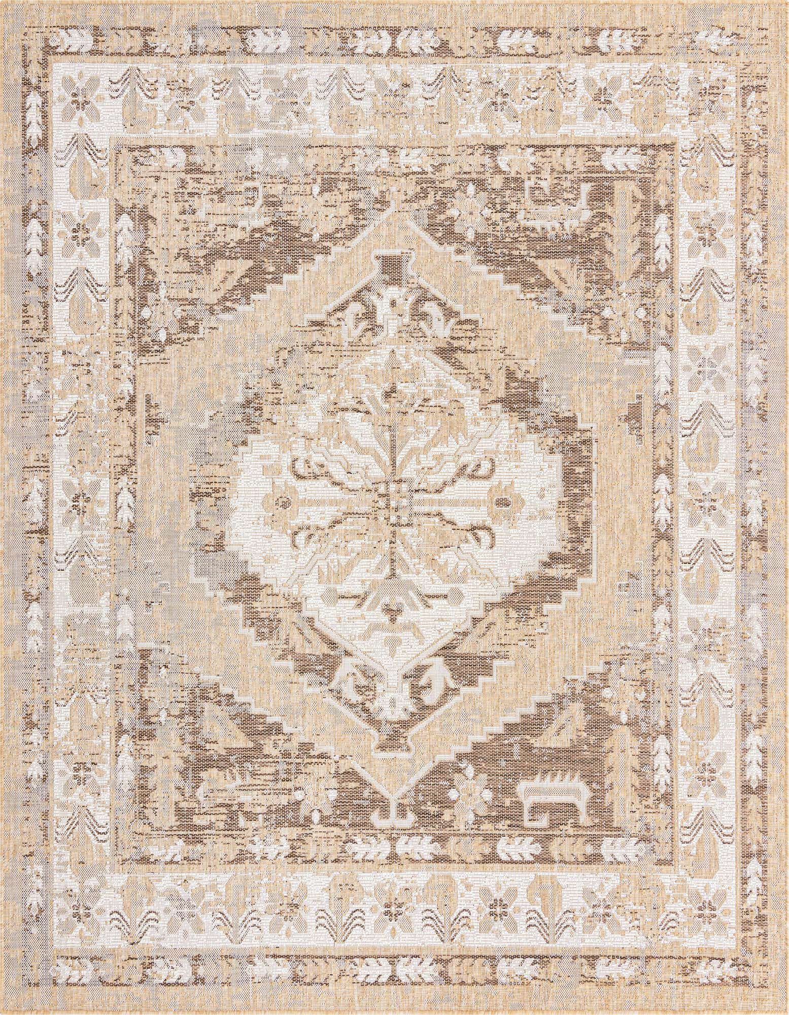 Primary image  7' 10 x 7' 10  Washable Traditional Indoor / Outdoor Square Rug