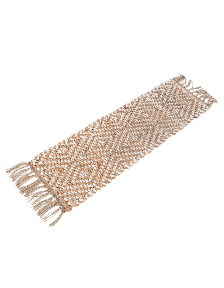 Detail image of  0' 9 x 2' 6  Hand Woven Braided Jute Stair Rug