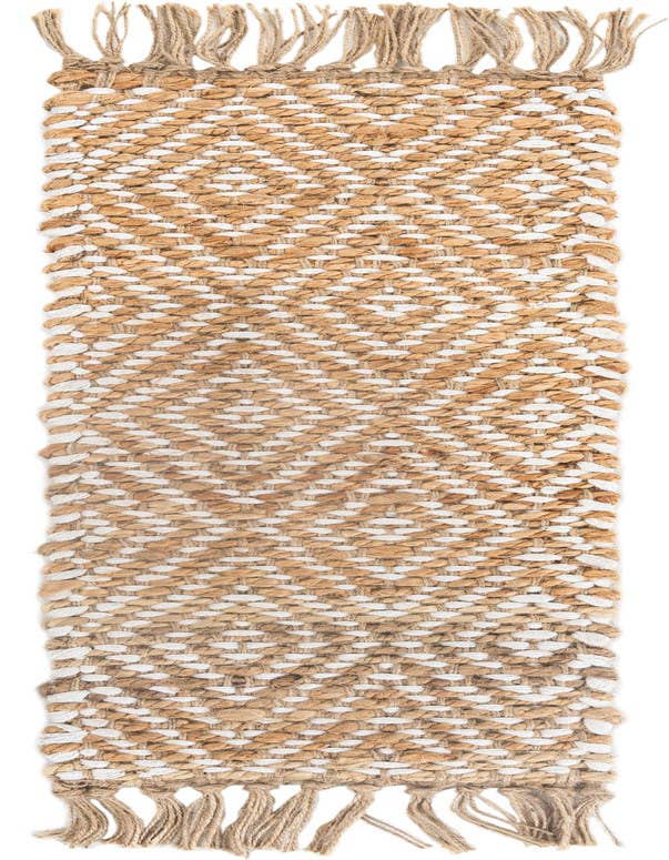 Detail image of  0' 9 x 2' 6  Hand Woven Braided Jute Stair Rug