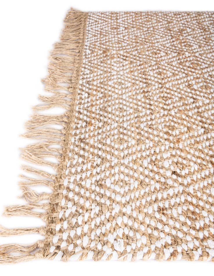 Detail image of  0' 9 x 2' 6  Hand Woven Braided Jute Stair Rug