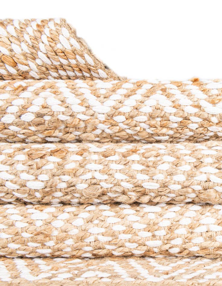Detail image of  0' 9 x 2' 6  Hand Woven Braided Jute Stair Rug