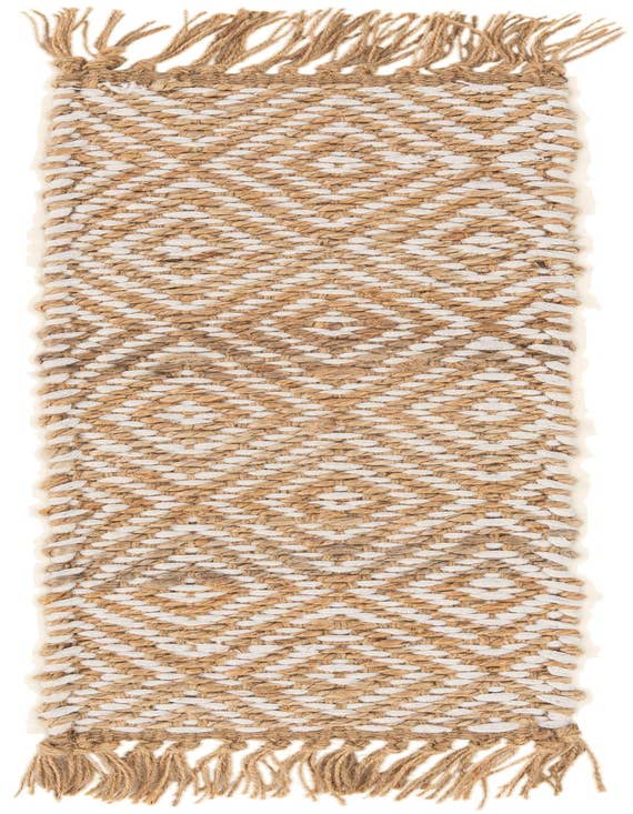Detail image of  0' 9 x 2' 6  Hand Woven Braided Jute Stair Rug