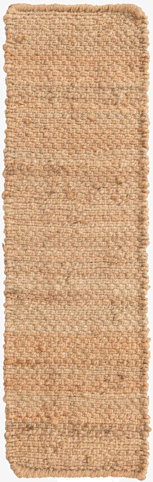  0' 9 x 2' 6  Hand Woven Chunky Jute Stair Rug