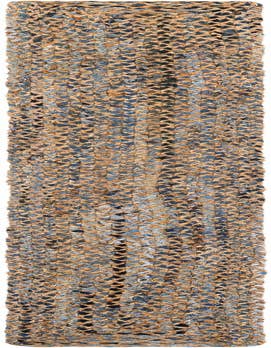 Detail image of  1' 2 x 10'  Hand Braided Chindi Table Runner Rug