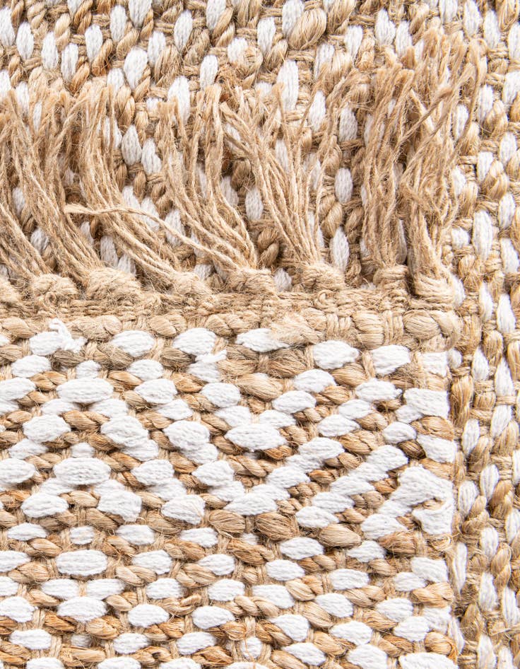 Detail image of  1' 2 x 6' 1  Hand Woven Braided Jute Table Runner Rug