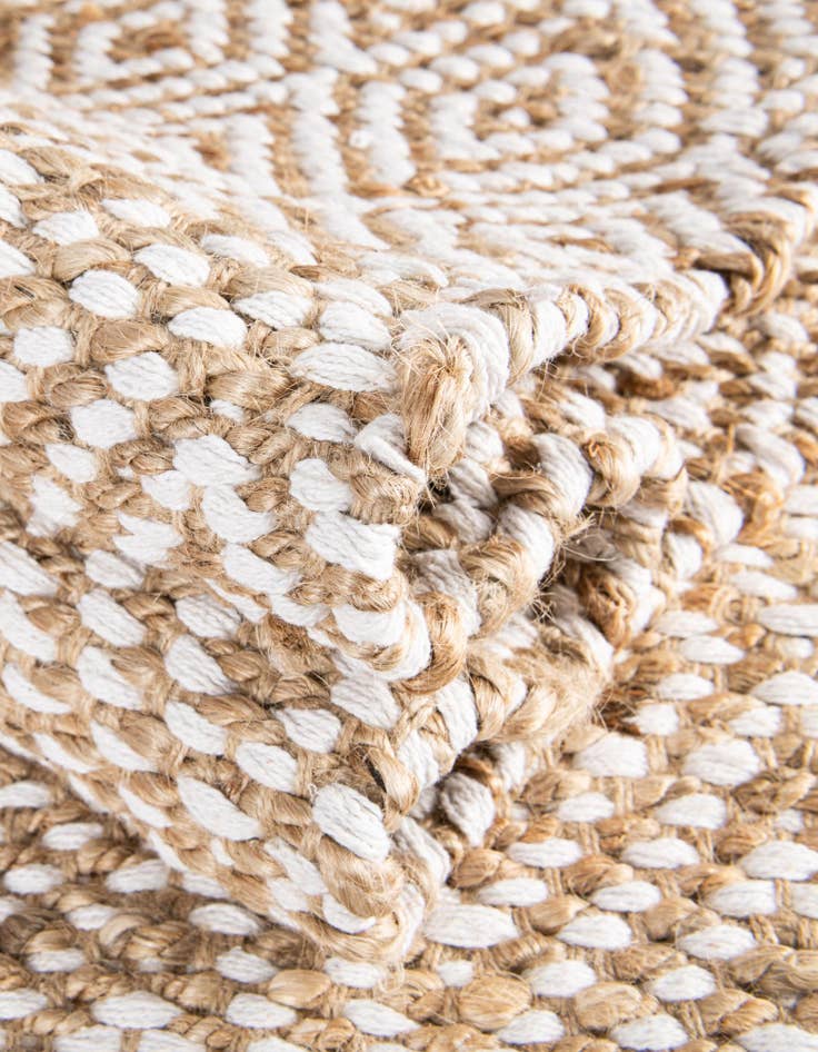 Detail image of  1' 2 x 6' 1  Hand Woven Braided Jute Table Runner Rug