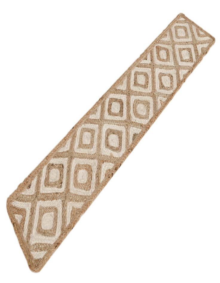 Detail image of  1' 2 x 6' 1  Hand Braided Jute Table Runner Rug