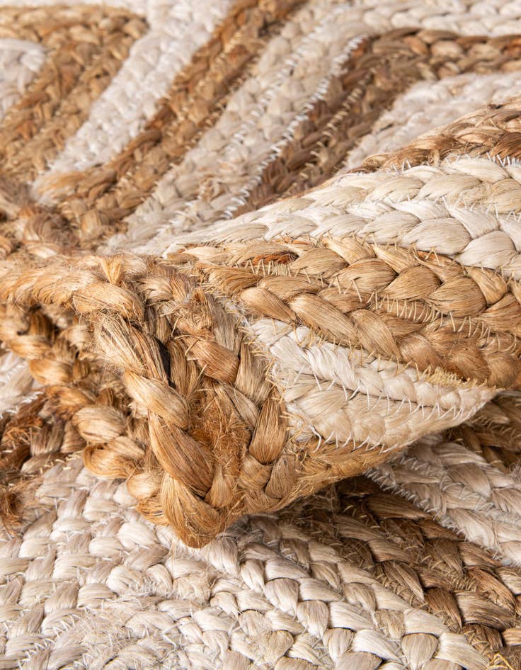 Detail image of  1' 2 x 8'  Hand Braided Jute Table Runner Rug