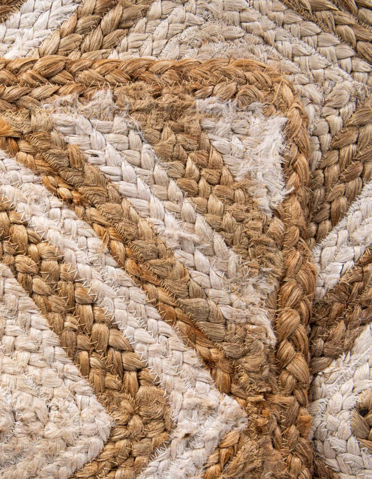 Detail image of  1' 2 x 8'  Hand Braided Jute Table Runner Rug