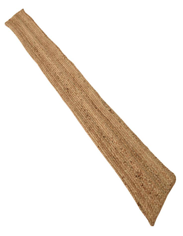 Detail image of  1' 2 x 10'  Hand Braided Jute Table Runner Rug