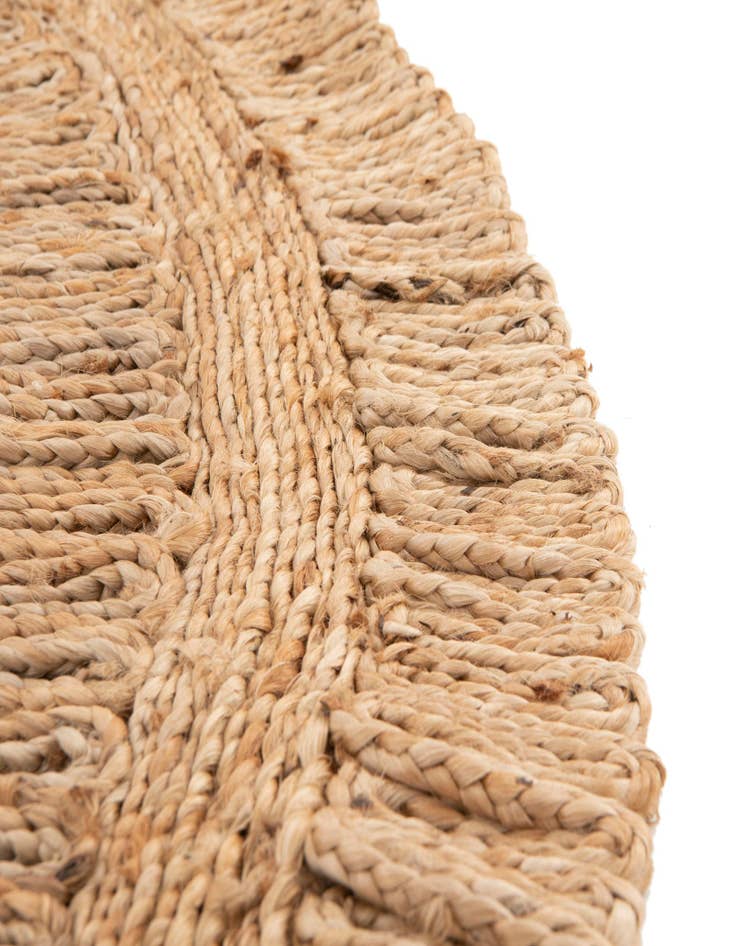 Detail image of  1' 2 x 6' 1  Hand Braided Jute Table Runner Rug