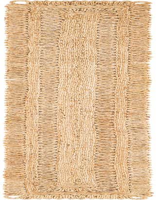 A 1' 2 x 8' 0 natural jute table runner with a braided, textured pattern in shades of brown and tan.