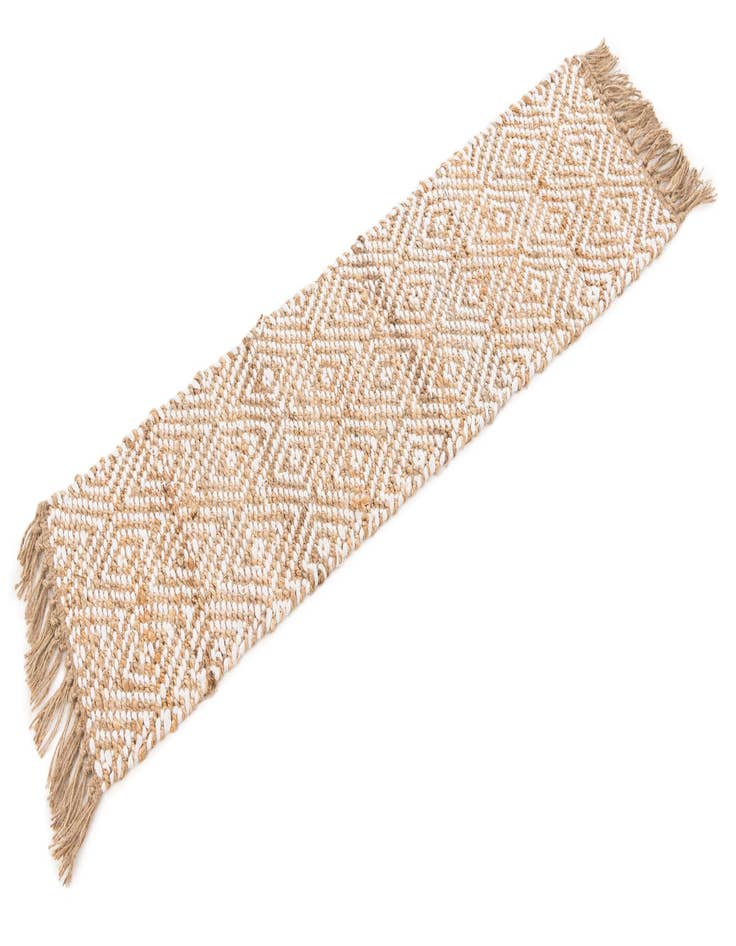 Detail image of  1' 2 x 4' 1  Hand Woven Braided Jute Table Runner Rug