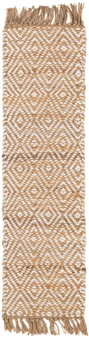  1' 2 x 4' 1  Hand Woven Braided Jute Table Runner Rug