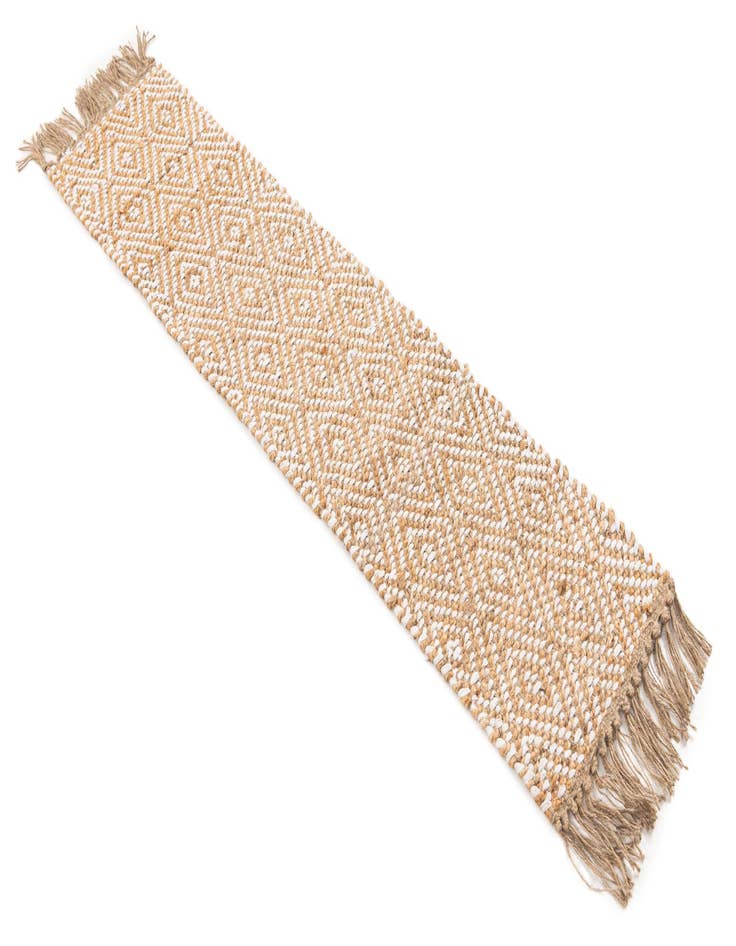 Detail image of  1' 2 x 5' 1  Hand Woven Braided Jute Table Runner Rug