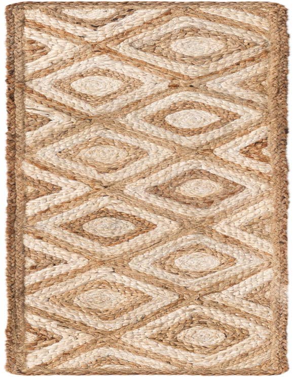 Detail image of  1' 2 x 4' 1  Hand Braided Jute Table Runner Rug
