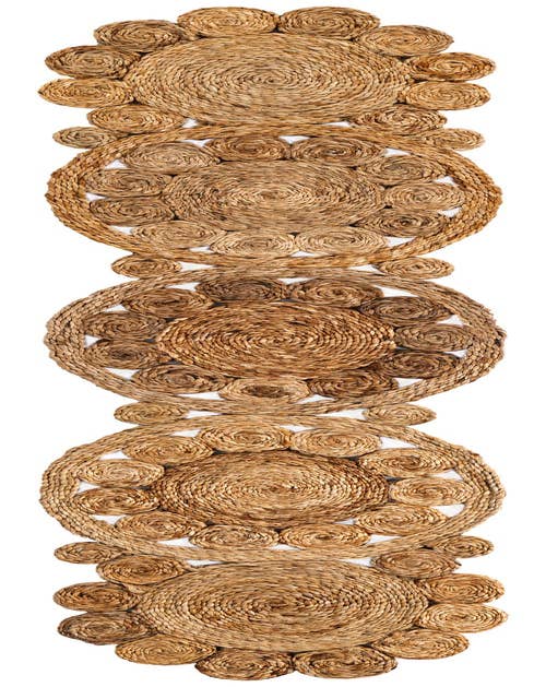 Detail image of  1' 4 x 6' 1 Braided Jute Table Runner Rug