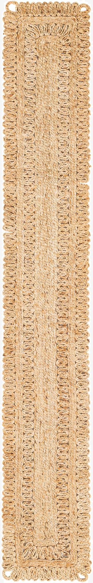  1' 2 x 8'  Hand Braided Jute Table Runner Rug