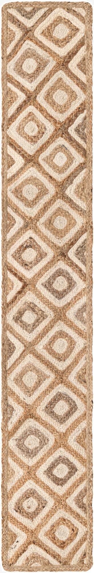  1' 2 x 8'  Hand Braided Jute Table Runner Rug