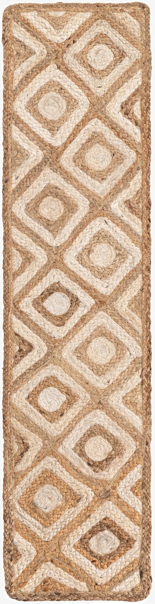  1' 2 x 5' 1  Hand Braided Jute Table Runner Rug
